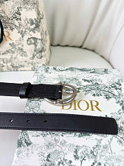 Kitlife Dior Légende Belt Black Smooth Calfskin 25mm Silver Hardware  - 6