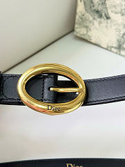 Kitlife Dior Légende Belt Black Smooth Calfskin 25mm Gold Hardware  - 3