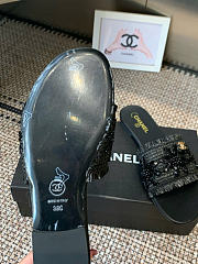 Kitlife Chanel 2026 Flower Embroidery Slippers Black - 5