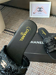 Kitlife Chanel 2026 Flower Embroidery Slippers Black - 2