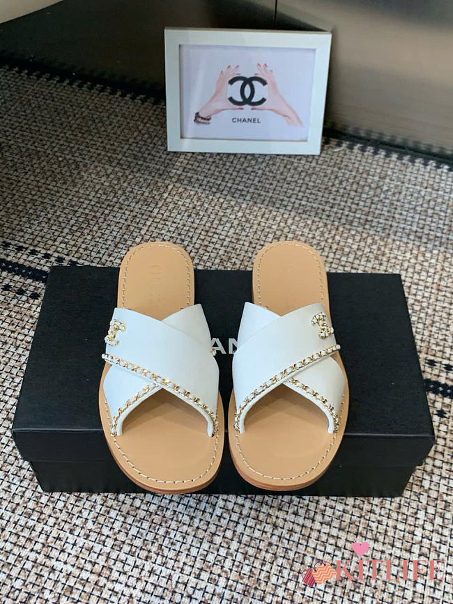 Kitlife Chanel 2026 Chain Sandals in White - 1
