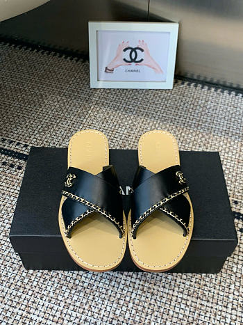 Kitlife Chanel 2026 Chain Sandals in Black