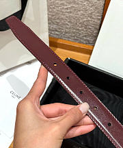 Kitlife Celine Vivienne Belt 25mm In Burgundy Taurillon Leather  - 4