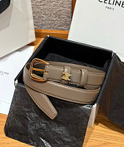 Kitlife Celine Vivienne Belt 25mm In Gray Taurillon Leather  - 1