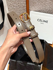 Kitlife Celine Vivienne Belt 25mm In Gray Taurillon Leather  - 3