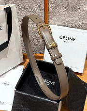 Kitlife Celine Vivienne Belt 25mm In Gray Taurillon Leather  - 2