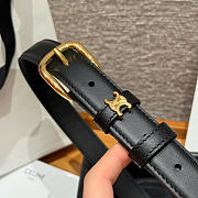 Kitlife Celine Vivienne Belt 25mm In Black Taurillon Leather - 5