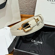 Kitlife Celine Vivienne Belt 25mm In White Taurillon Leather - 5
