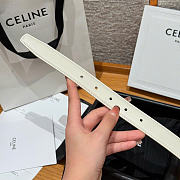Kitlife Celine Vivienne Belt 25mm In White Taurillon Leather - 3