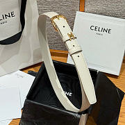 Kitlife Celine Vivienne Belt 25mm In White Taurillon Leather - 2