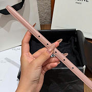Kitlife Celine Thin Plate Belt 13mm In Pink Taurillon Leather - 6