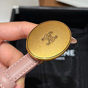 Kitlife Celine Thin Plate Belt 13mm In Pink Taurillon Leather - 2