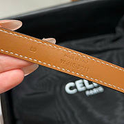 Kitlife Celine Thin Plate Belt 13mm In Brown Taurillon Leather  - 4