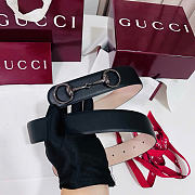 Kitlife Gucci Horsebit 1955 Belt Black With Black Hardware 4cm Width - 3