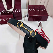 Kitlife Gucci Horsebit 1955 Belt Black With Gold Hardware 4cm Width  - 3