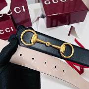 Kitlife Gucci Horsebit 1955 Belt Black With Gold Hardware 4cm Width  - 2