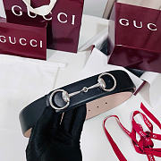 Kitlife Gucci Horsebit 1955 Belt Black With Silver Hardware 4cm Width - 6