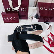 Kitlife Gucci Horsebit 1955 Belt Black With Silver Hardware 4cm Width - 5