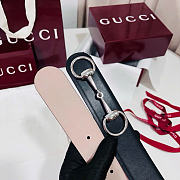 Kitlife Gucci Horsebit 1955 Belt Black With Silver Hardware 4cm Width - 3
