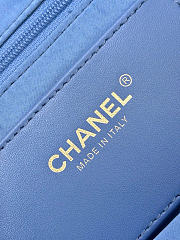 Kitlife Chanel Washed Denim Quilted Maxi Flap Bag Blue 38x26x11cm - 4