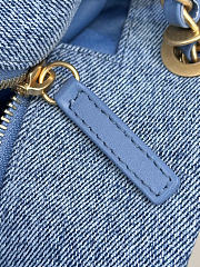 Kitlife Chanel Washed Denim Quilted Maxi Flap Bag Blue 38x26x11cm - 2