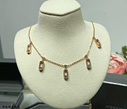 Kitlife Messika Five-diamond Moving Necklace In Gold / Silver - 2