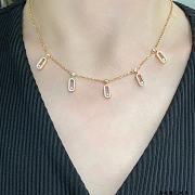 Kitlife Messika Five-diamond Moving Necklace In Gold / Silver - 6