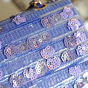 Kitlife Chanel 26C Violet Sequin CF Bag 15.5×25.5×6.5 cm - 4