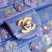 Kitlife Chanel 26C Violet Sequin CF Bag 15.5×25.5×6.5 cm - 3