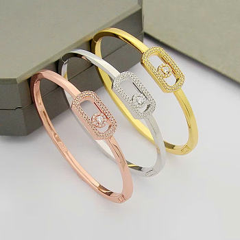 Kitlife Messika My Move Full Diamond Bangle In Gold/ Silver / Rose Gold 