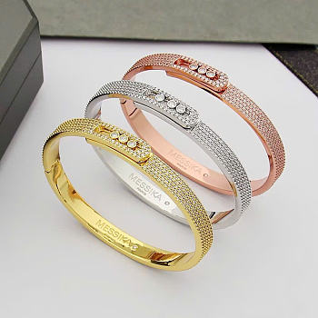 Kitlife Messika Bracelet With Pavé Diamonds In Gold / Silver / Rose Gold