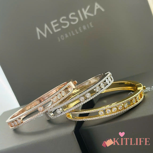 Kitlife Messika Romane Pavé Bangle in Gold / Silver / Rose Gold  - 1