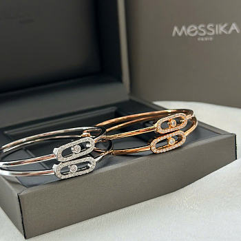 Kitlife Messika Large Hoop Earrings in Silver / Gold Rose