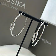 Kitlife Messika Large Hoop Earrings in Silver / Gold Rose - 6