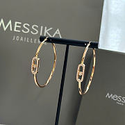 Kitlife Messika Large Hoop Earrings in Silver / Gold Rose - 5