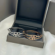 Kitlife Messika Large Hoop Earrings in Silver / Gold Rose - 2