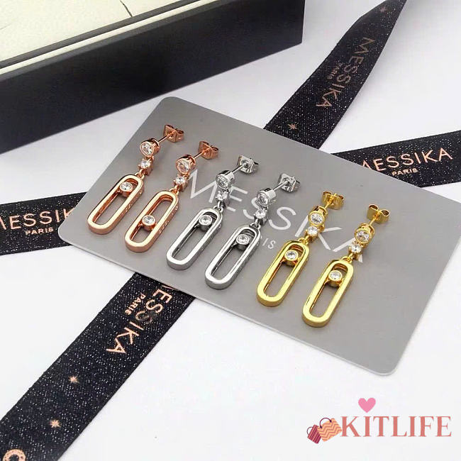 Kitlife Messika Move Uno and Diamond Earring in Gold / Silver / Rose Gold  - 1