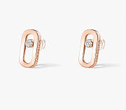 Kitlife Messika Move Uno Stud Earrings in Gold / Silver / Rose Gold - 6