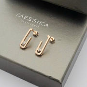 Kitlife Messika Single Diamond Polished Earrings in Gold / Silver / Rose Gold - 6