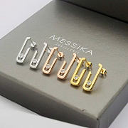 Kitlife Messika Single Diamond Polished Earrings in Gold / Silver / Rose Gold - 4