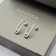 Kitlife Messika Single Diamond Polished Earrings in Gold / Silver / Rose Gold - 5