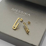 Kitlife Messika Single Diamond Polished Earrings in Gold / Silver / Rose Gold - 3