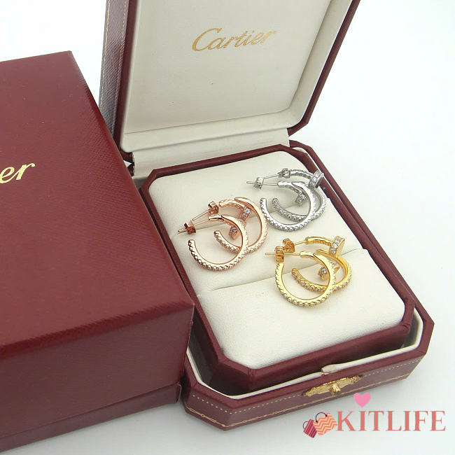 Kitlife Cartier Stud Earrings in Gold / Silver / Rose Gold - 1