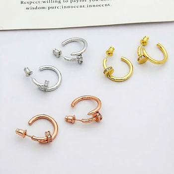 Kitlife Cartier Nail-shaped Stud Earrings In Gold / Silver / Rose Gold