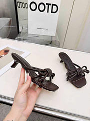 Kitlife Loewe Flamenco Knot Sandal In Dark Brown Lambskin  - 5