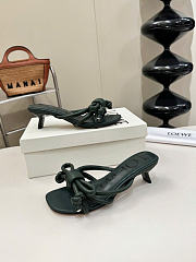 Kitlife Loewe Flamenco Knot Sandal In Green Lambskin  - 3