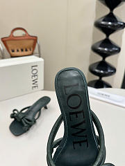 Kitlife Loewe Flamenco Knot Sandal In Green Lambskin  - 5