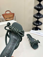 Kitlife Loewe Flamenco Knot Sandal In Green Lambskin  - 6