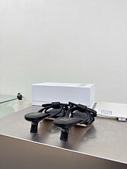 Kitlife Loewe Flamenco Knot Sandal In Black Lambskin - 6