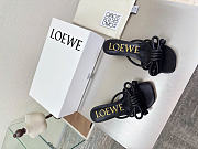 Kitlife Loewe Flamenco Knot Sandal In Black Lambskin - 4